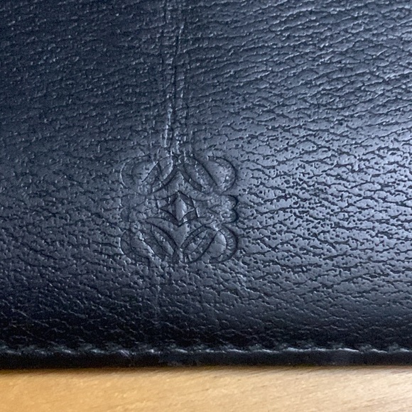 Loewe Black Soft Leather Wallet Bifold Unisex Slim Wallet Nappa GUC - Picture 8 of 16